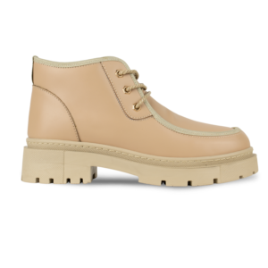 bottines en cuir pour femme beige clara