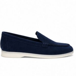 mocassins en daim cuir pour femme – bleu marine – velina