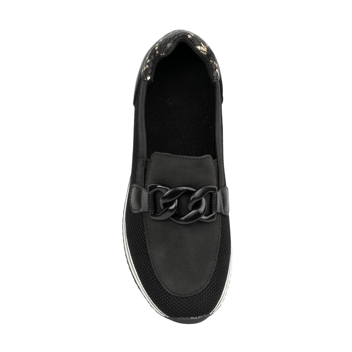 baskets confort en maille et cuir pour femme – noir – livia Baskets confort en maille et cuir pour femme – Noir – Livia - Lea & Paul Maroc
