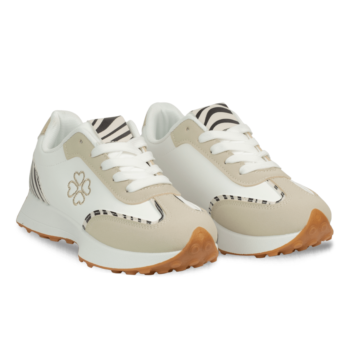 baskets en cuir pour femme – blanc et beige – Élodie Baskets en cuir pour femme – Blanc et beige – Élodie - Lea & Paul Maroc