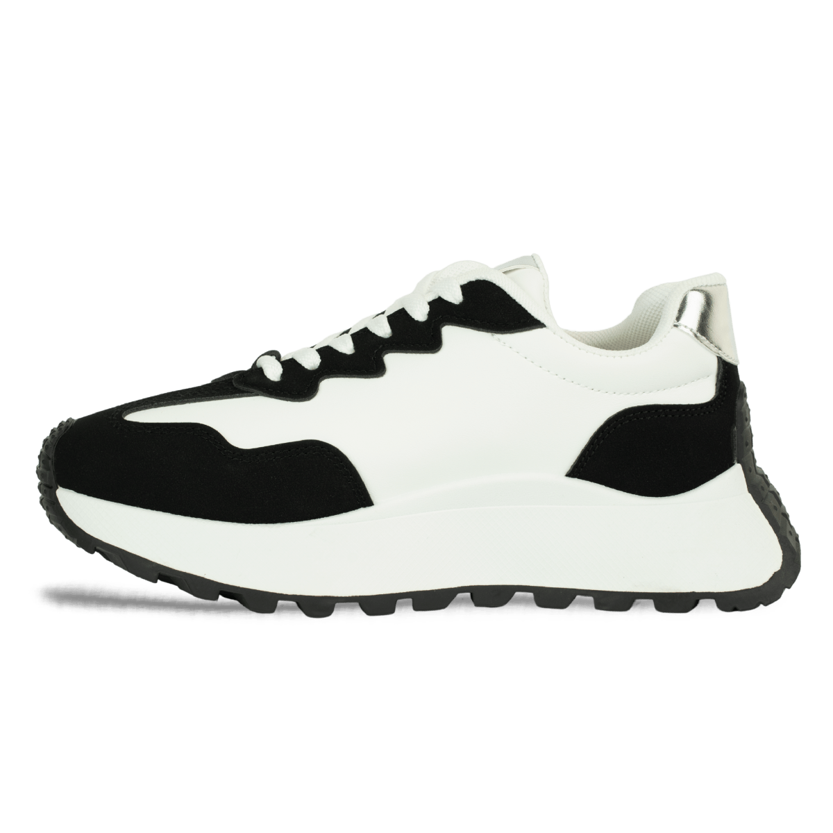 baskets en cuir pour femme – noir & blanc – stella Baskets en cuir pour femme – Noir & Blanc – Flora - Lea & Paul Maroc