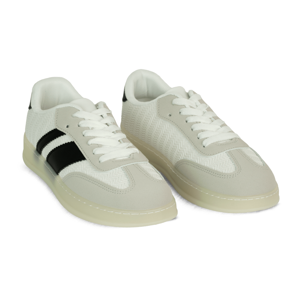 baskets en daim pour femme – blanc et noir – perla Baskets en daim pour femme – Noir – Perla - Lea & Paul Maroc